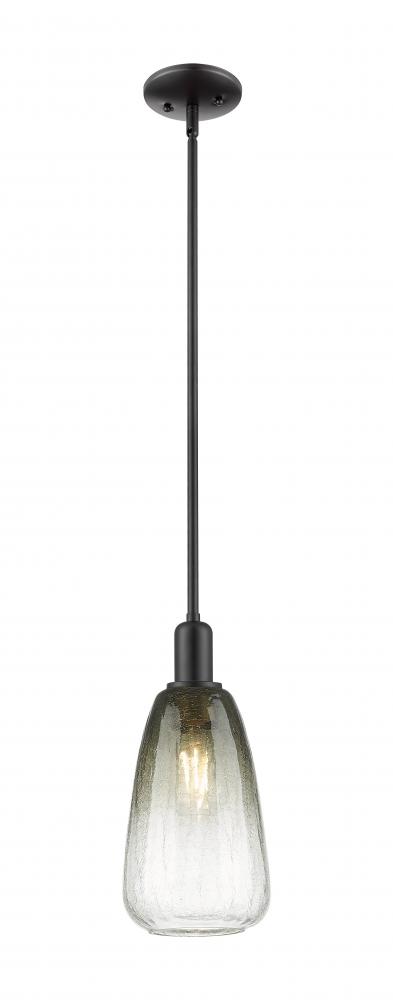 Brookhaven Almond - 1 Light - 6 inch - Matte Black - Mini Pendant