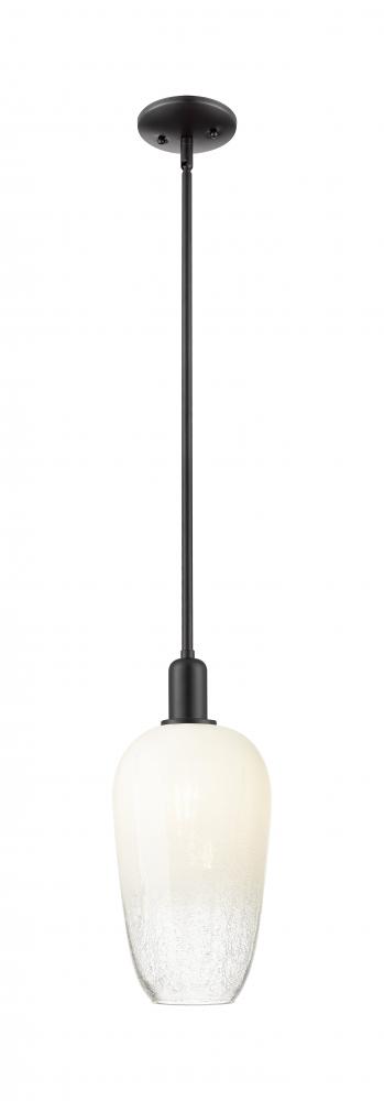 Brookhaven Flute - 1 Light - 6 inch - Matte Black - Mini Pendant