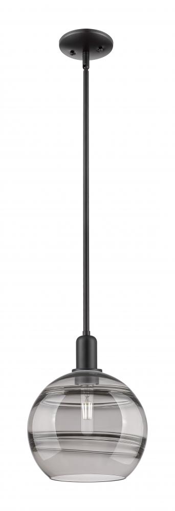 Rochester - 1 Light - 10 inch - Matte Black - Stem hung - Mini Pendant