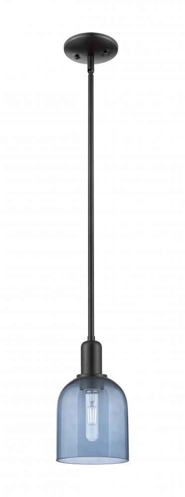 Bella - 1 Light - 6 inch - Matte Black - Stem hung - Mini Pendant