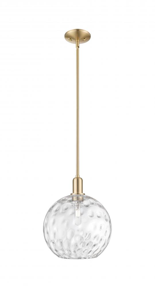 Athens Water Glass - 1 Light - 12 inch - Champagne Bronze - Stem hung - Mini Pendant
