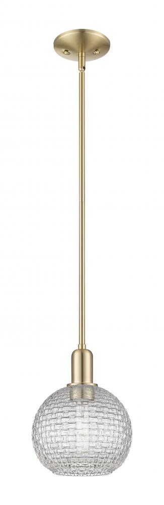 Athens - 1 Light - 8 inch - Champagne Bronze - Stem hung - Mini Pendant