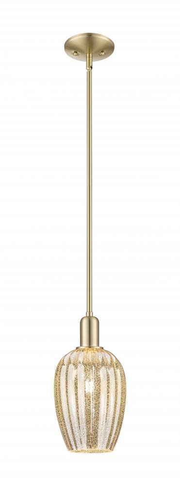 Preston Flute - 1 Light - 6 inch - Champagne Bronze - Mini Pendant