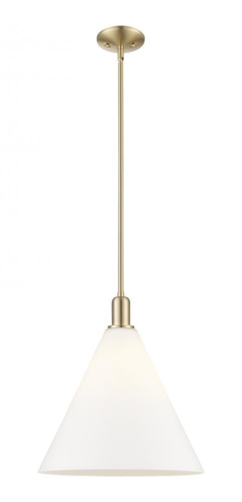 Berkshire Glass - 1 Light - 16 inch - Champagne Bronze - Stem hung - Mini Pendant
