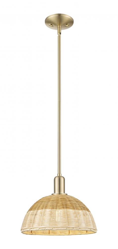 Natural Ballston Dome - 1 Light - 6 inch - Champagne Bronze - Mini Pendant