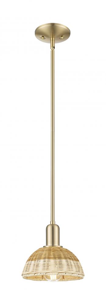 Natural Ballston Dome - 1 Light - 6 inch - Champagne Bronze - Mini Pendant