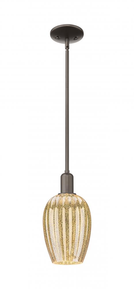 Preston Flute - 1 Light - 6 inch - Oil Rubbed Bronze - Mini Pendant