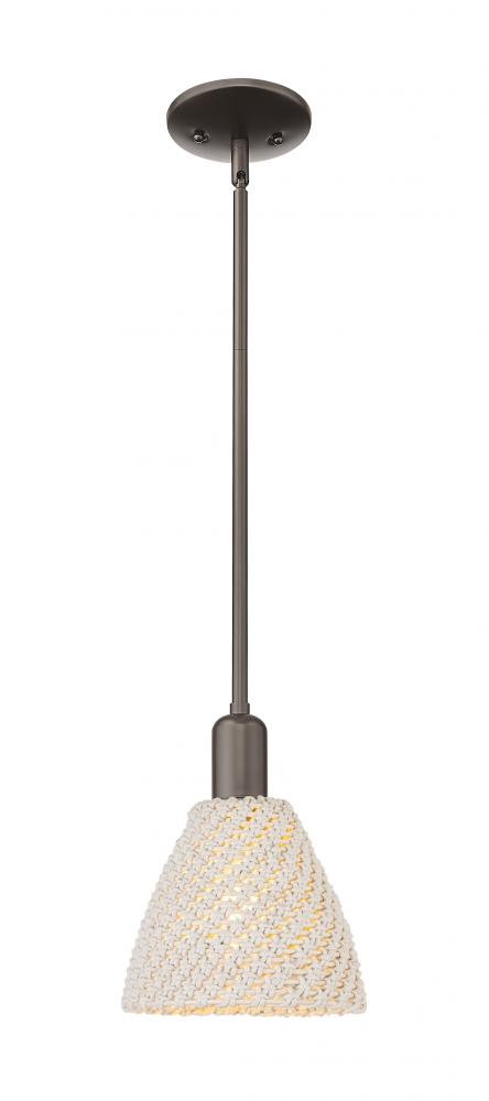 Bristol Natural - 1 Light - 6 inch - Oil Rubbed Bronze - Mini Pendant