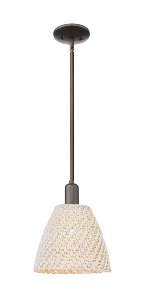 Bristol Natural - 1 Light - 6 inch - Oil Rubbed Bronze - Mini Pendant