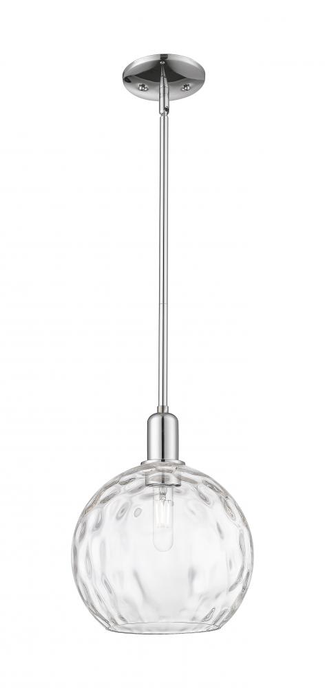 Athens Water Glass - 1 Light - 10 inch - Polished Chrome - Stem hung - Mini Pendant