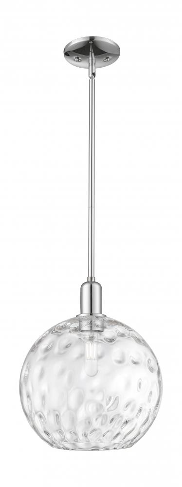 Athens Water Glass - 1 Light - 12 inch - Polished Chrome - Stem hung - Mini Pendant