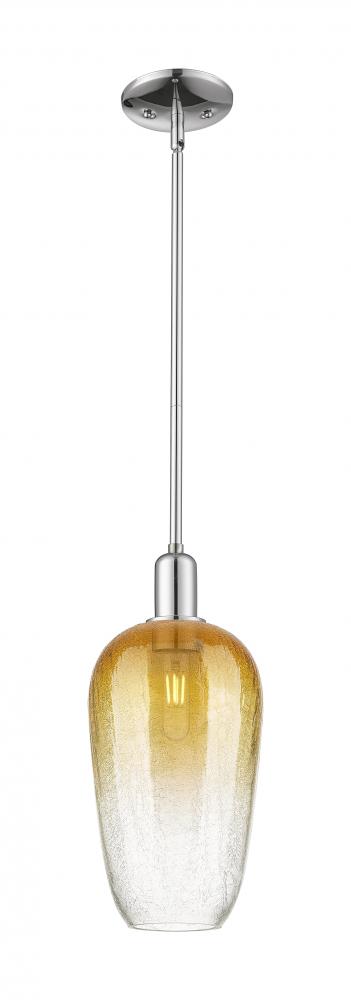 Brookhaven Flute - 1 Light - 6 inch - Polished Chrome - Mini Pendant