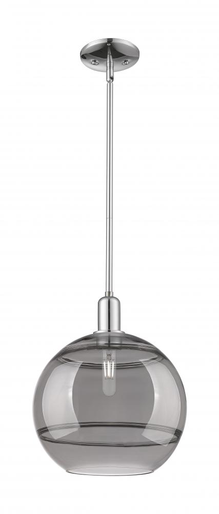 Rochester - 1 Light - 12 inch - Polished Chrome - Stem hung - Mini Pendant