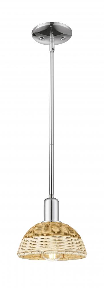 Natural Ballston Dome - 1 Light - 6 inch - Polished Chrome - Mini Pendant