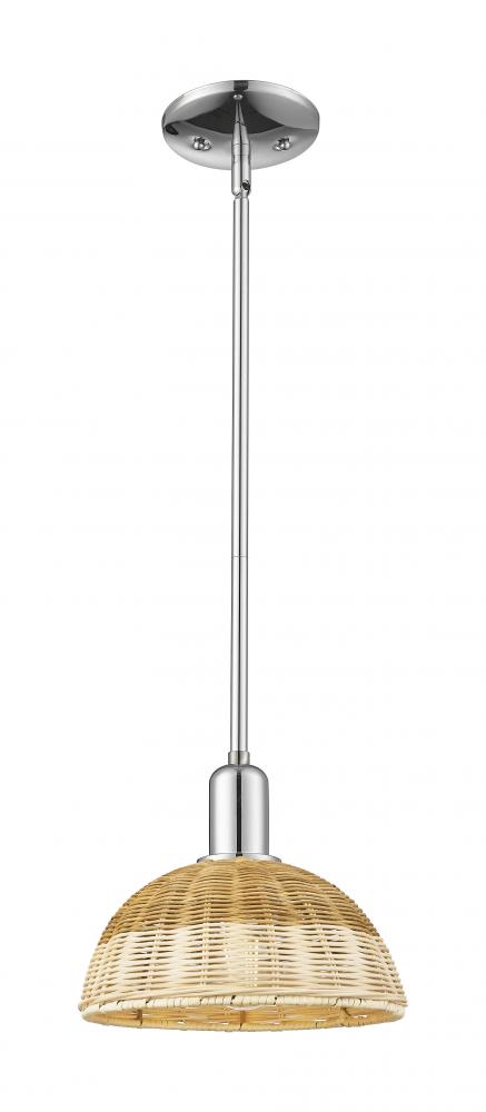 Natural Ballston Dome - 1 Light - 6 inch - Polished Chrome - Mini Pendant