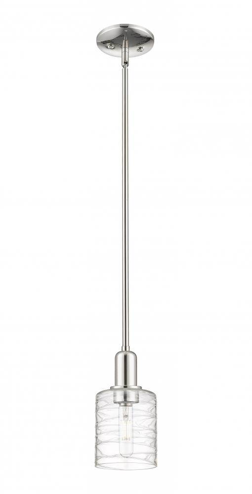 Cobbleskill - 1 Light - 5 inch - Polished Nickel - Stem hung - Mini Pendant