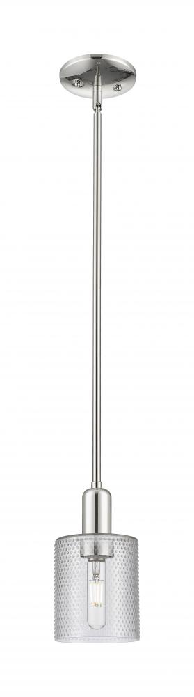 Cobbleskill - 1 Light - 5 inch - Polished Nickel - Stem hung - Mini Pendant