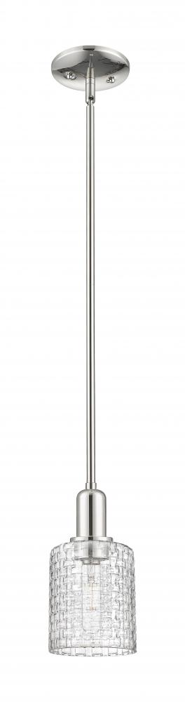 Cobbleskill - 1 Light - 5 inch - Polished Nickel - Stem hung - Mini Pendant