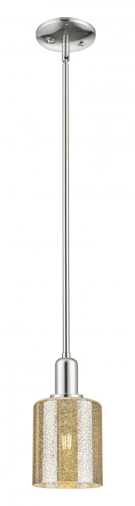 Cobbleskill - 1 Light - 5 inch - Polished Nickel - Stem hung - Mini Pendant