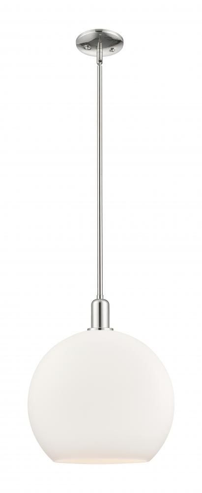 Athens - 1 Light - 14 inch - Polished Nickel - Stem hung - Mini Pendant