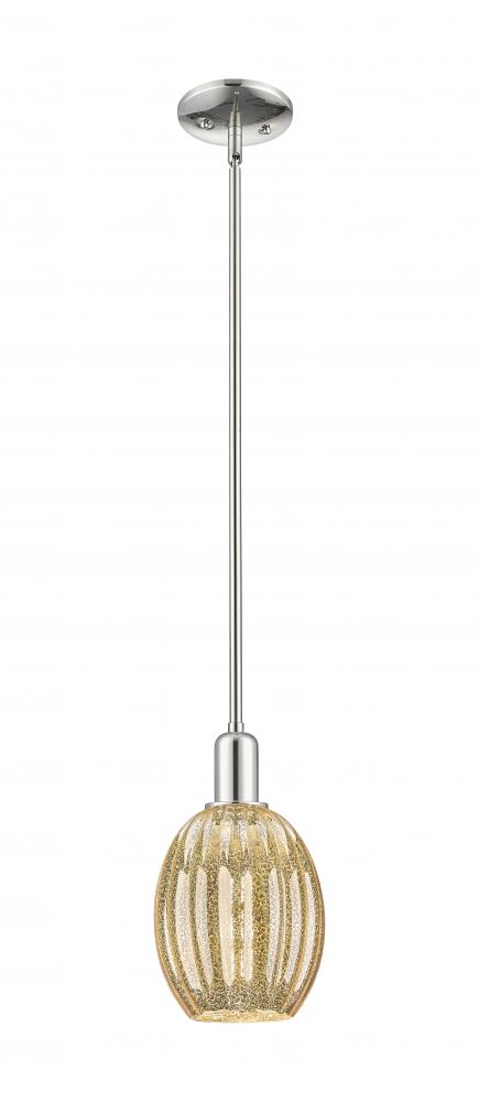 Preston Bulb - 1 Light - 6 inch - Polished Nickel - Mini Pendant