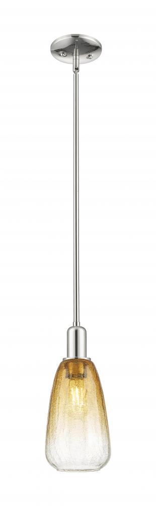 Brookhaven Almond - 1 Light - 6 inch - Polished Nickel - Mini Pendant