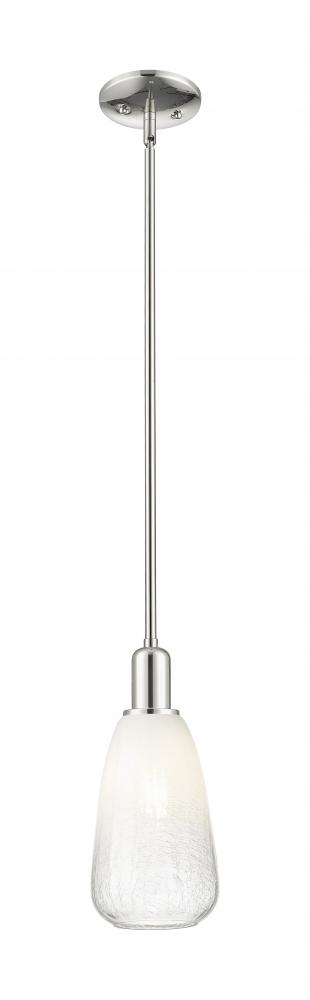 Brookhaven Almond - 1 Light - 6 inch - Polished Nickel - Mini Pendant