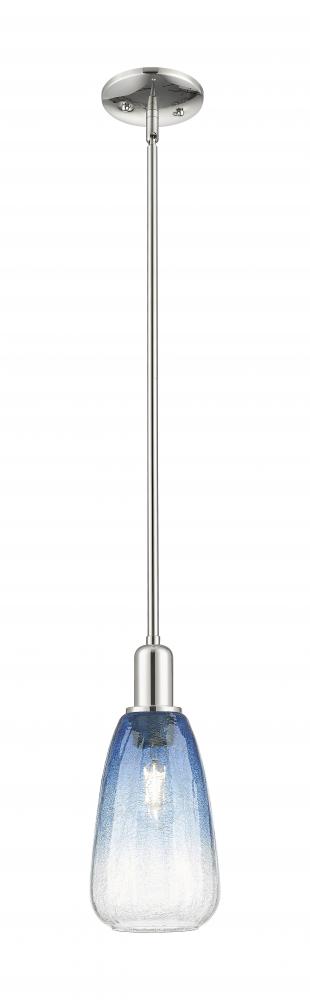 Brookhaven Almond - 1 Light - 6 inch - Polished Nickel - Mini Pendant