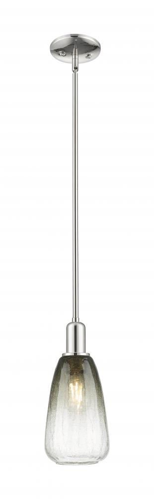 Brookhaven Almond - 1 Light - 6 inch - Polished Nickel - Mini Pendant