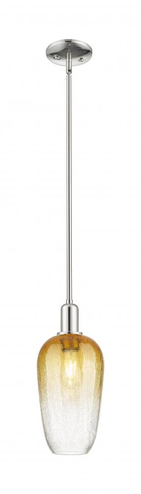 Brookhaven Flute - 1 Light - 6 inch - Polished Nickel - Mini Pendant