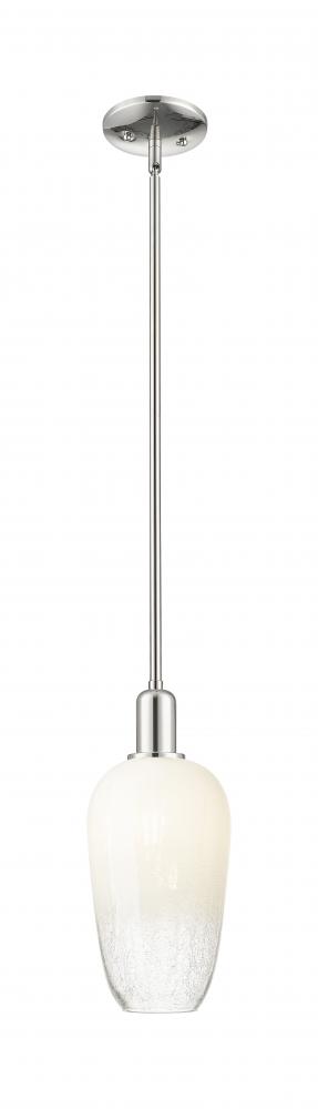 Brookhaven Flute - 1 Light - 6 inch - Polished Nickel - Mini Pendant