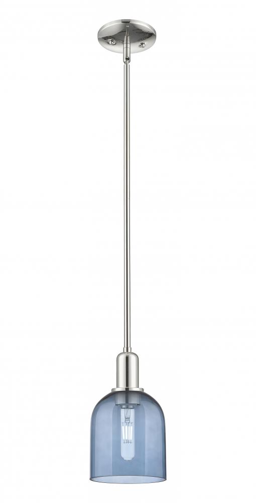 Bella - 1 Light - 6 inch - Polished Nickel - Stem hung - Mini Pendant