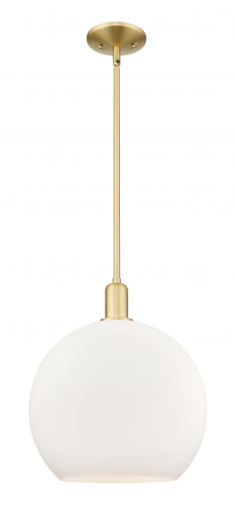 Athens - 1 Light - 14 inch - Satin Gold - Stem hung - Mini Pendant