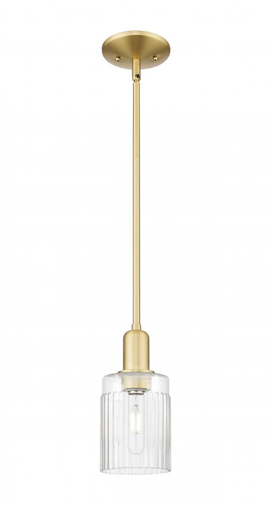Hadley - 1 Light - 5 inch - Satin Gold - Stem hung - Mini Pendant