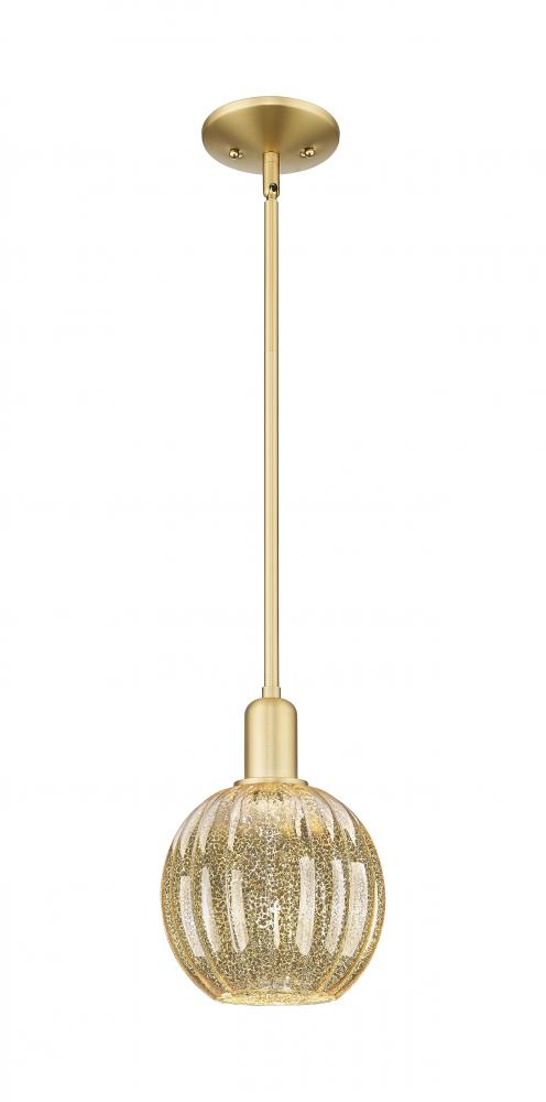 Preston Globe - 1 Light - 6 inch - Satin Gold - Mini Pendant