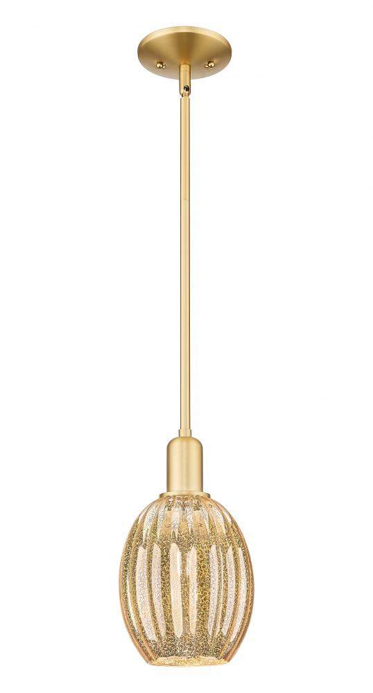 Preston Bulb - 1 Light - 6 inch - Satin Gold - Mini Pendant