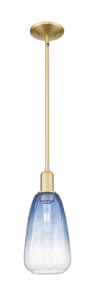 Brookhaven Almond - 1 Light - 6 inch - Satin Gold - Mini Pendant