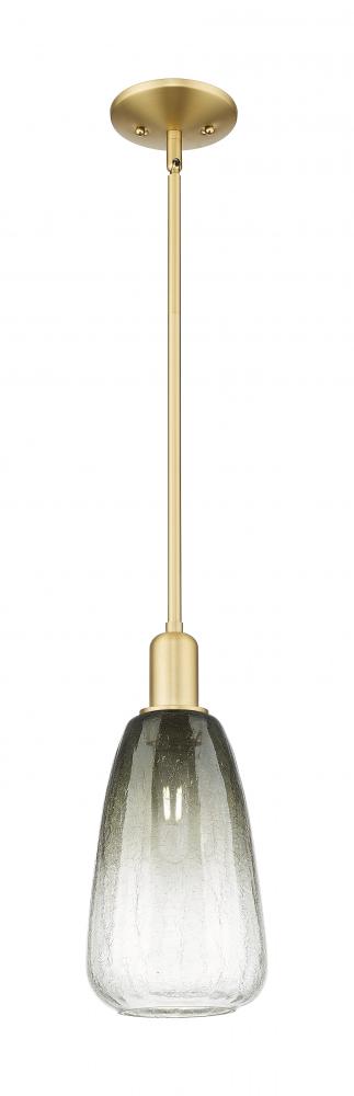 Brookhaven Almond - 1 Light - 6 inch - Satin Gold - Mini Pendant