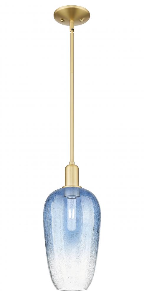 Brookhaven Flute - 1 Light - 6 inch - Satin Gold - Mini Pendant