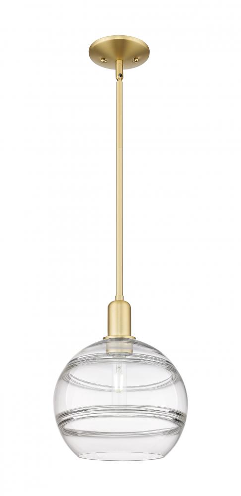 Rochester - 1 Light - 10 inch - Satin Gold - Stem hung - Mini Pendant
