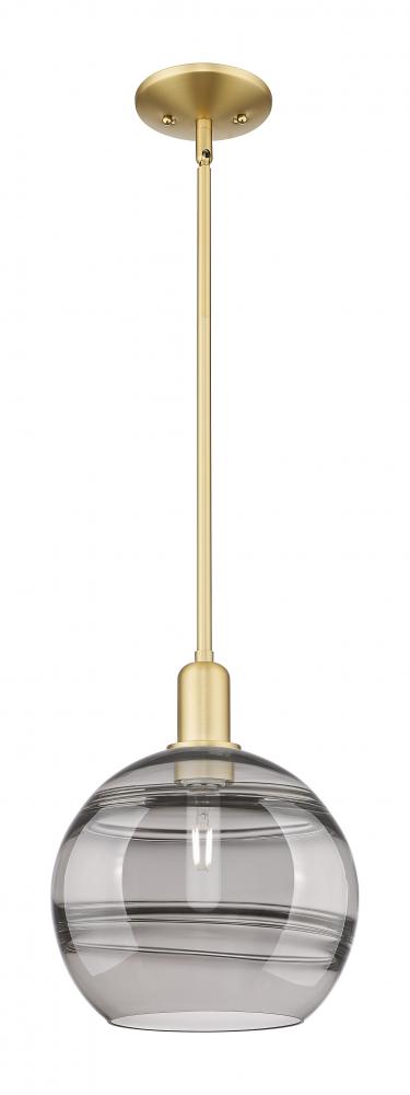 Rochester - 1 Light - 10 inch - Satin Gold - Stem hung - Mini Pendant