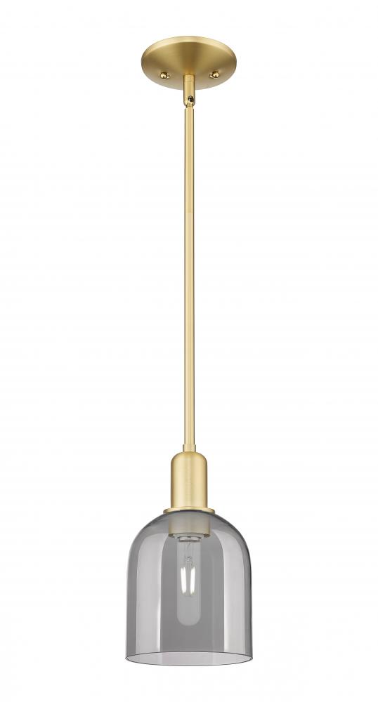 Bella - 1 Light - 6 inch - Satin Gold - Stem hung - Mini Pendant