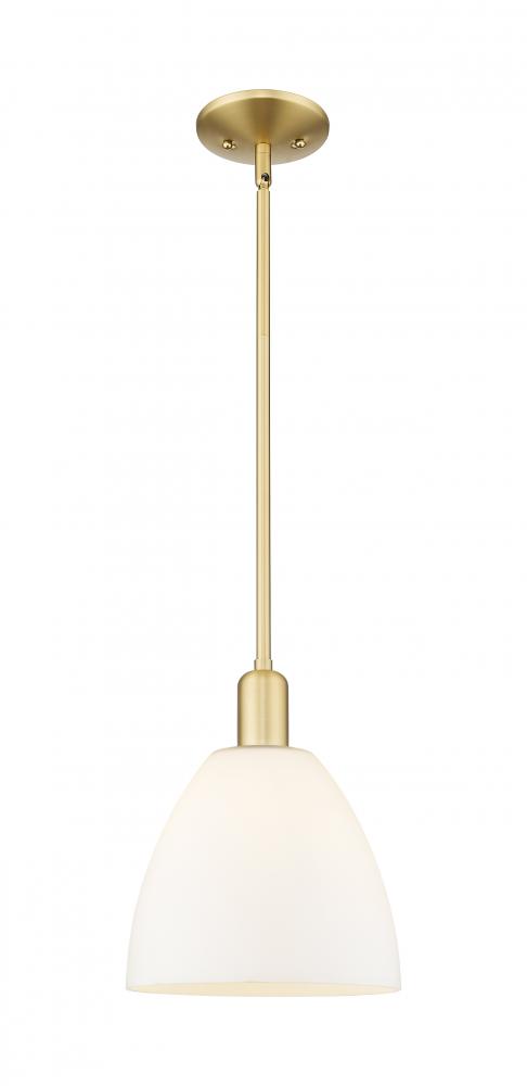 Bristol - 1 Light - 9 inch - Satin Gold - Stem hung - Mini Pendant