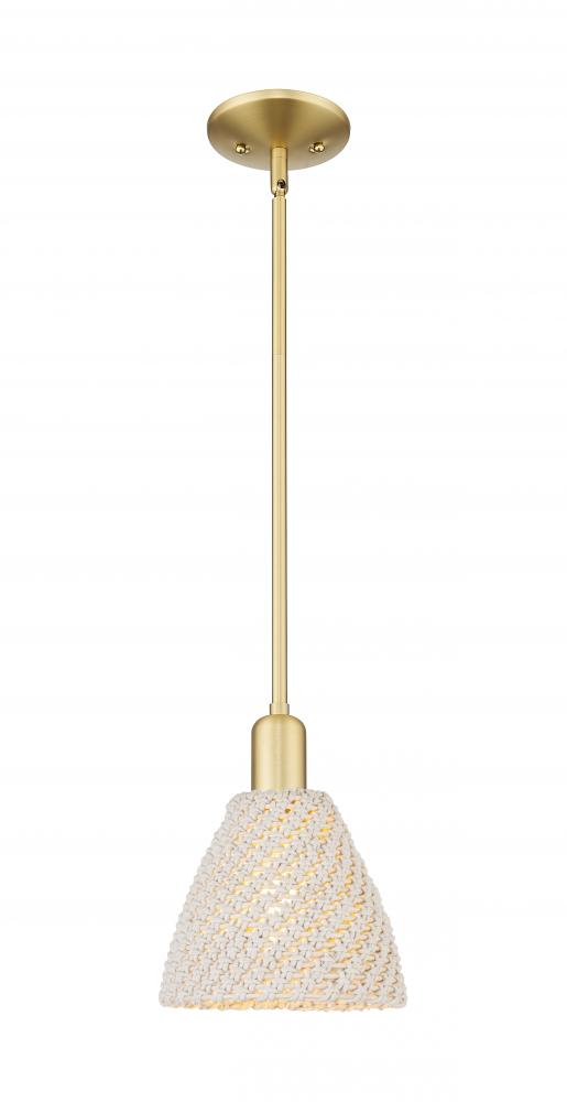 Bristol Natural - 1 Light - 6 inch - Satin Gold - Mini Pendant