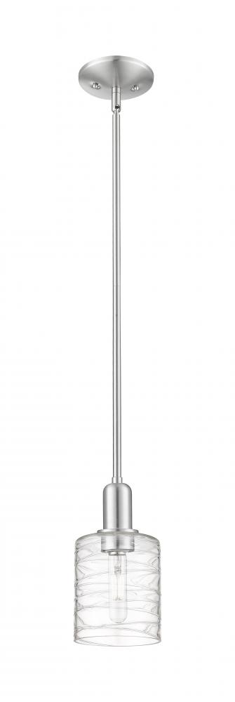 Cobbleskill - 1 Light - 5 inch - Brushed Satin Nickel - Stem hung - Mini Pendant