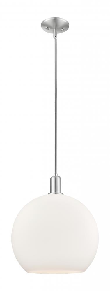 Athens - 1 Light - 14 inch - Brushed Satin Nickel - Stem hung - Mini Pendant