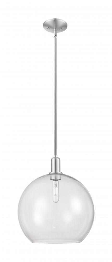 Athens - 1 Light - 14 inch - Brushed Satin Nickel - Stem hung - Mini Pendant