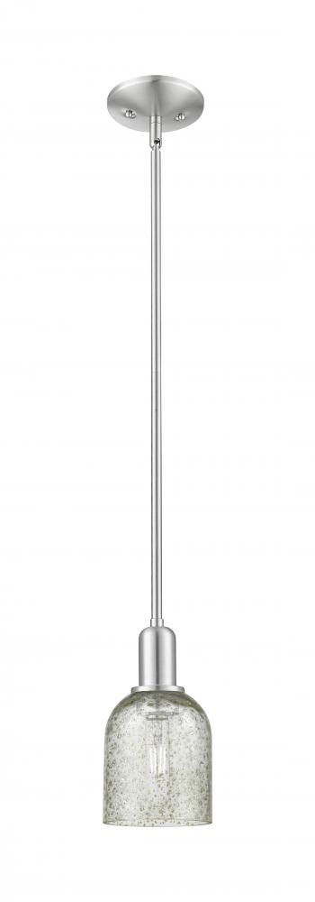 Caledonia - 1 Light - 5 inch - Brushed Satin Nickel - Stem hung - Mini Pendant