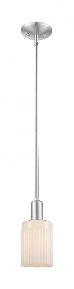 Hadley - 1 Light - 5 inch - Brushed Satin Nickel - Stem hung - Mini Pendant
