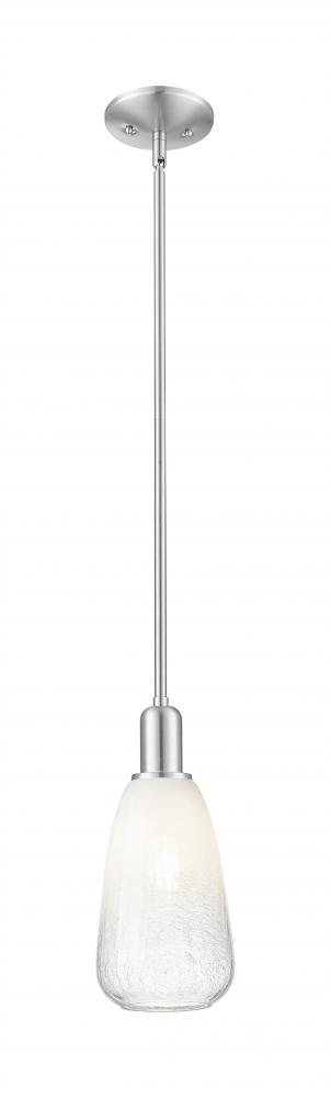 Brookhaven Almond - 1 Light - 6 inch - Brushed Satin Nickel - Mini Pendant